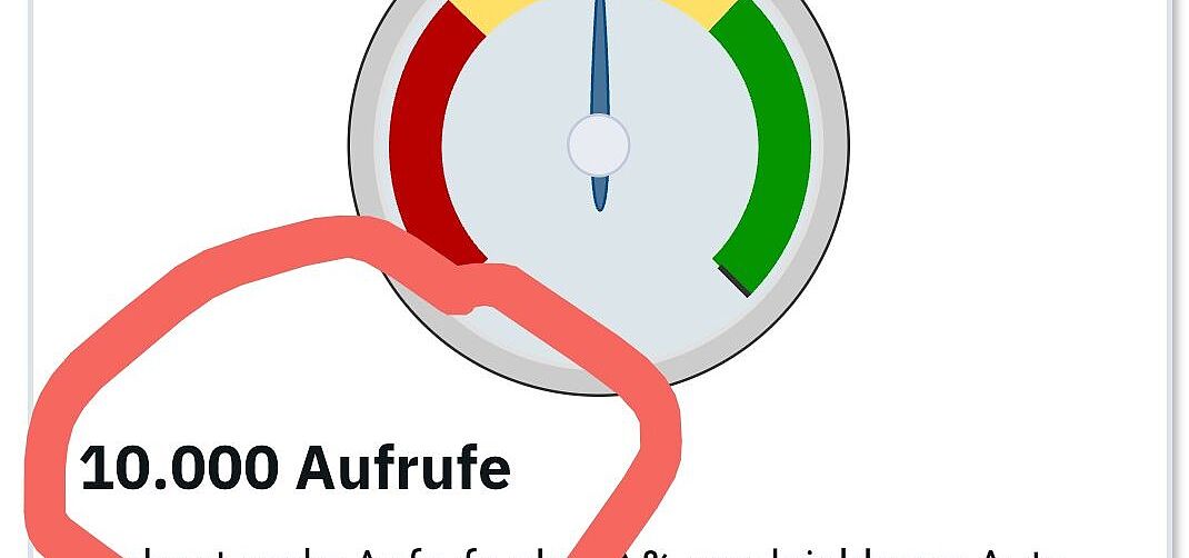 Faktor "6": 10.000 Klicks pro Monat - oder 1 555??? Faktor "6": 10.000 Klicks pro Monat - oder 1 555???