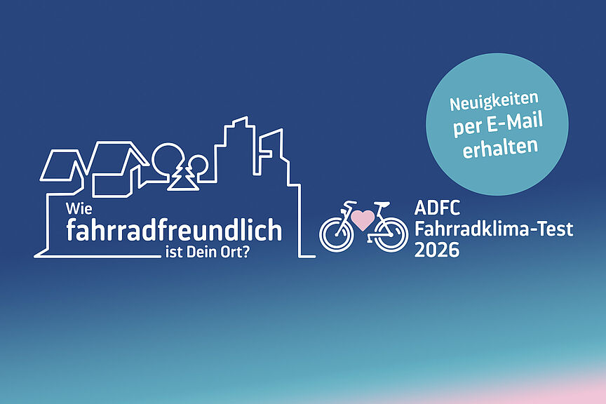 Keyvisual Fahrradklimatest 2026 Bild zum Fahjrradklimatest